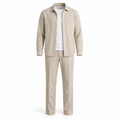 Signature linen overshirt and tailored trousers set