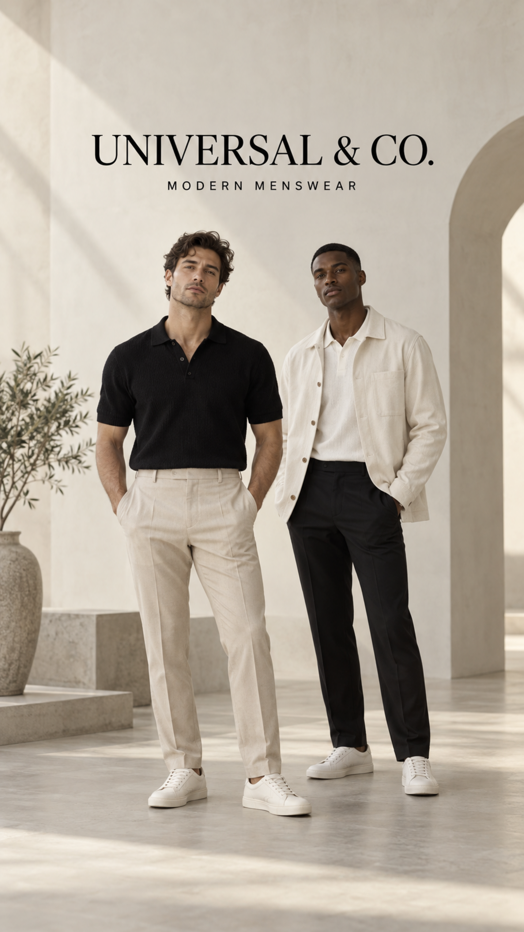 Universal & Co. modern menswear banner